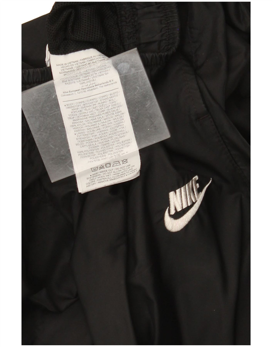 NIKE Hombre Pantalones de Chándal Joggers Small Nylon Negro