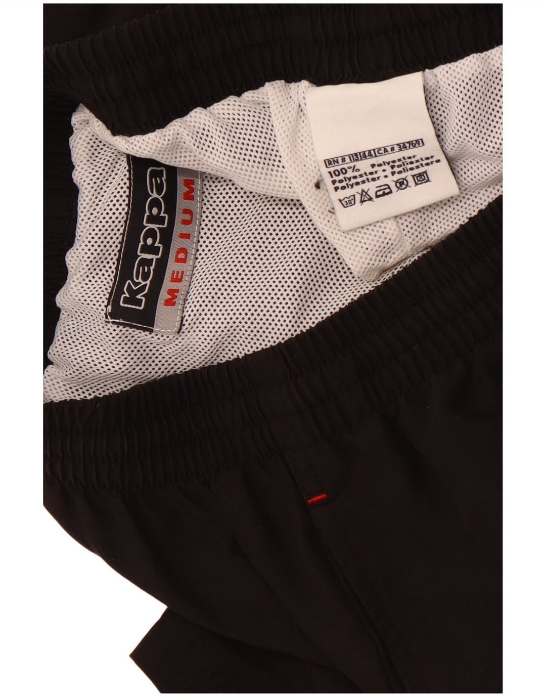 KAPPA Pantalón corto deportivo para hombre Poliéster negro mediano