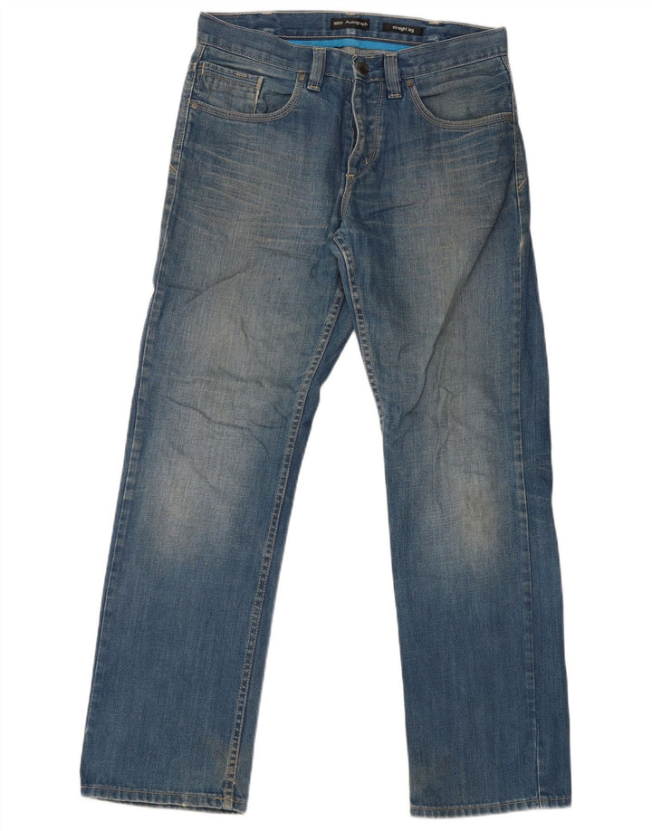 Marks & Spencer Jeans rectos autógrafos para hombre W32 L31 Algodón azul