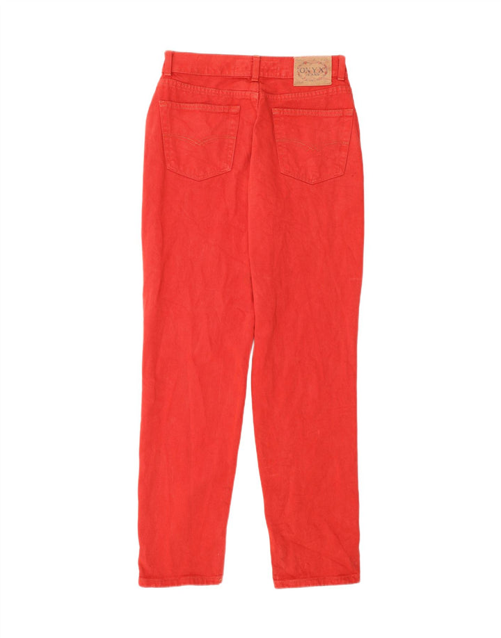ONYX Mens High Waist Jeans W28 L30 Red
