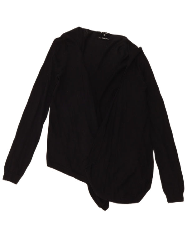 Massimo Dutti Cárdigan Abierto para Mujer UK 40 Small Algodón Negro