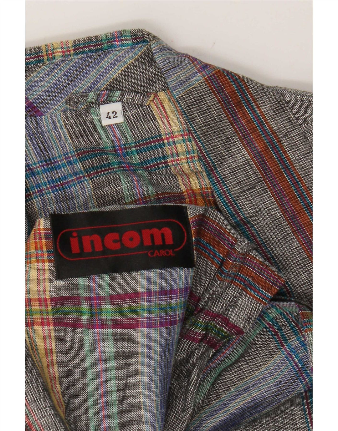 Chaqueta tipo blazer larga con doble botonadura para mujer Incom IT 42 Cuadros gris medio