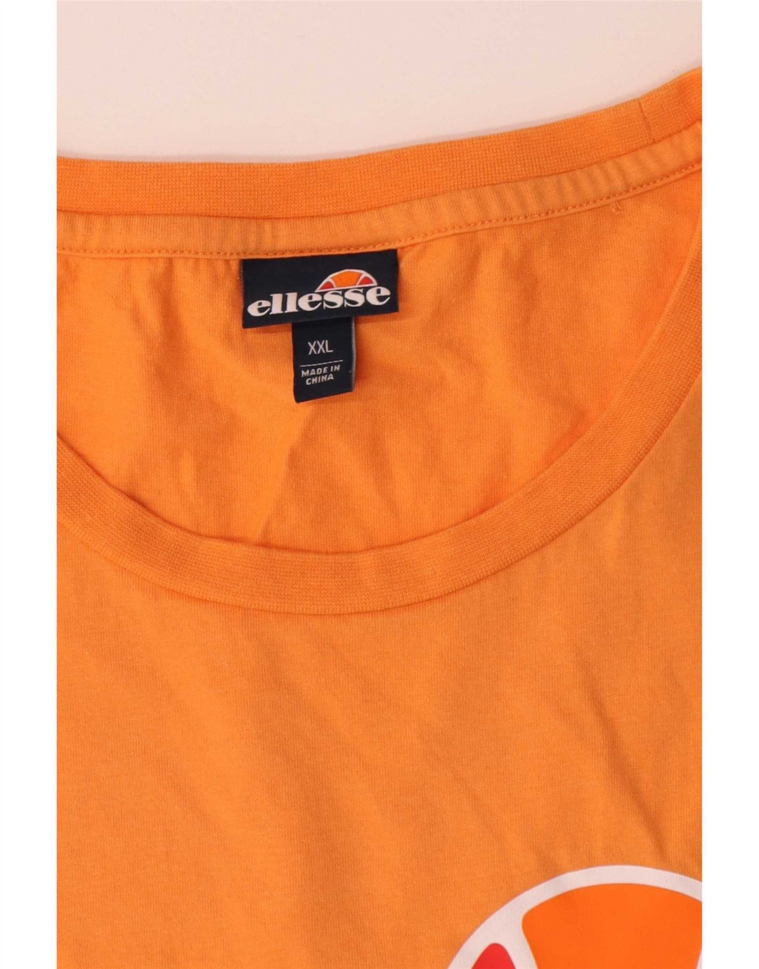 Ellesse Camiseta gráfica para hombre Top 2XL Algodón naranja