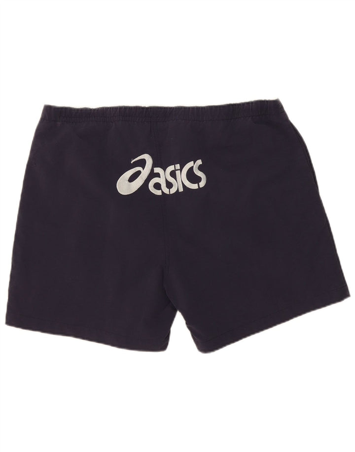 Asics Pantalones cortos deportivos gráficos para hombre 2XL Azul marino