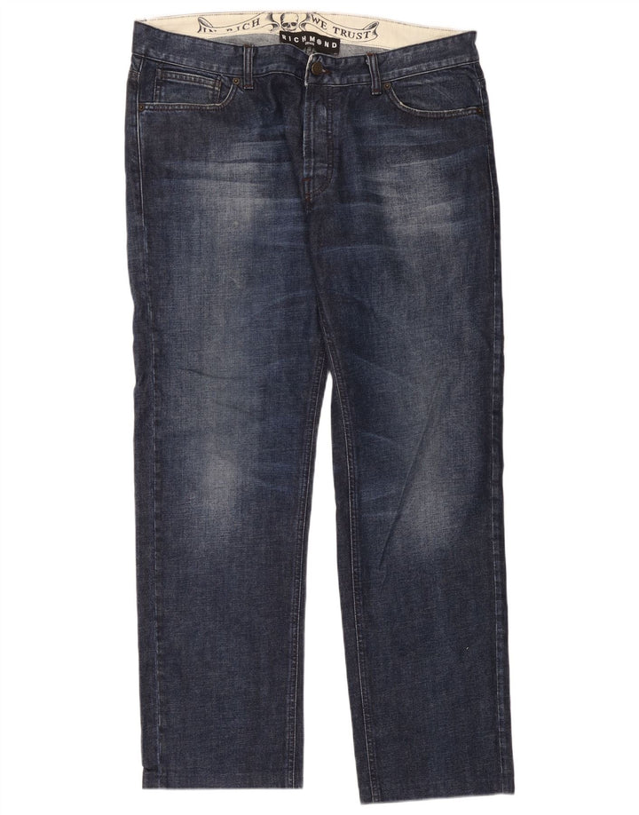 Vaqueros rectos para hombre Richmond W38 L30 Azul marino