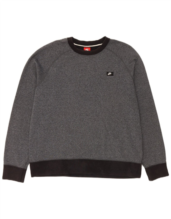 NIKE Sudadera Jumper Jumper XL Gris Colorblock Algodón