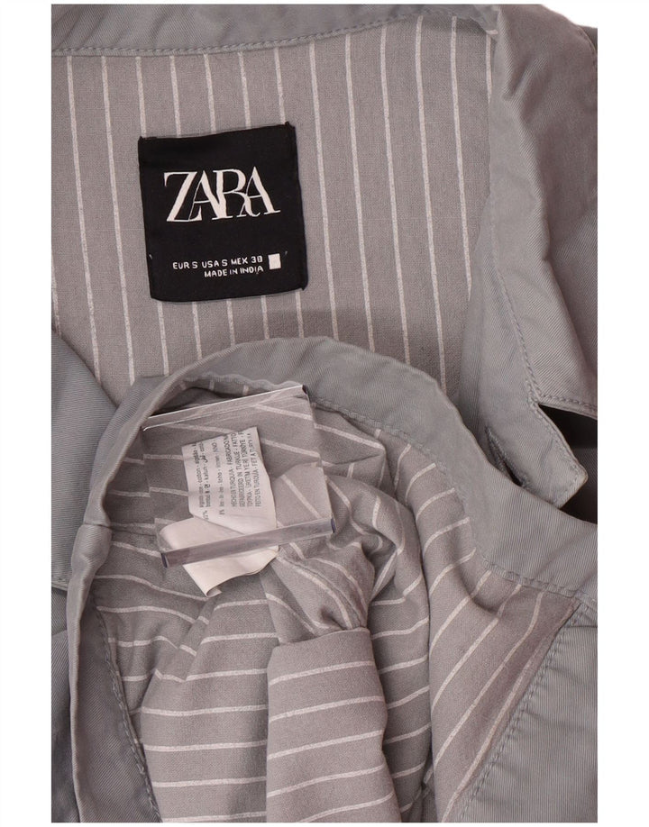 ZARA Chaqueta Bomber para Hombre UK 36 Small Gris Algodón