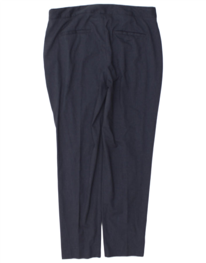 Zara Pantalón de traje ajustado para mujer EU 38 Small W28 L28 Azul marino Poliéster