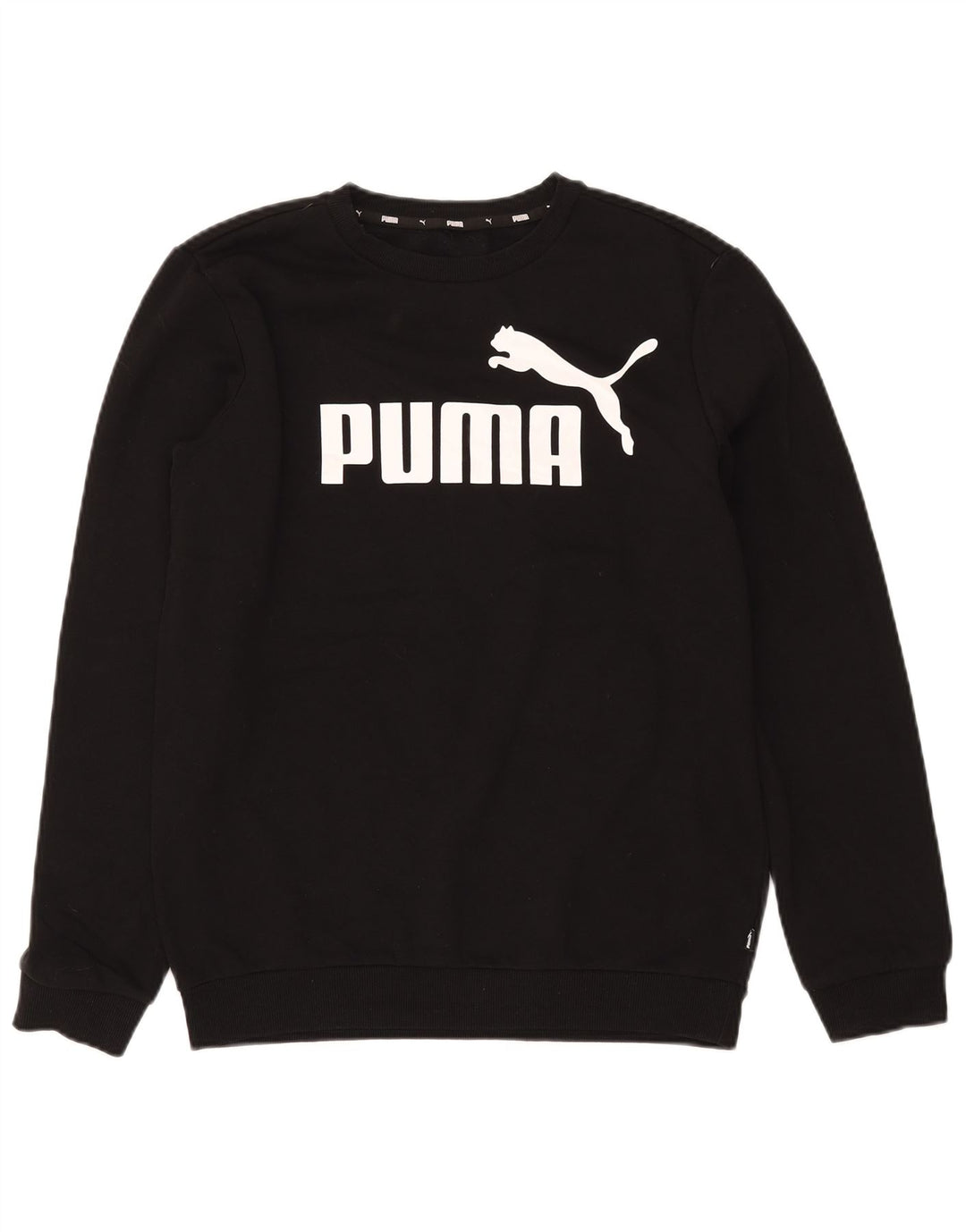 Puma Hombre Sudadera Gráfica Jersey Pequeño Algodón Negro