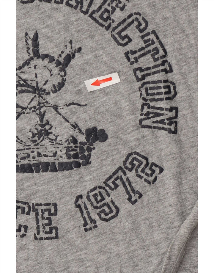 French Connection Camiseta gráfica para hombre Top de algodón moteado gris medio