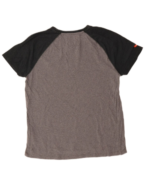 Superdry Camiseta para hombre Top 2XL Gris Colorblock Algodón