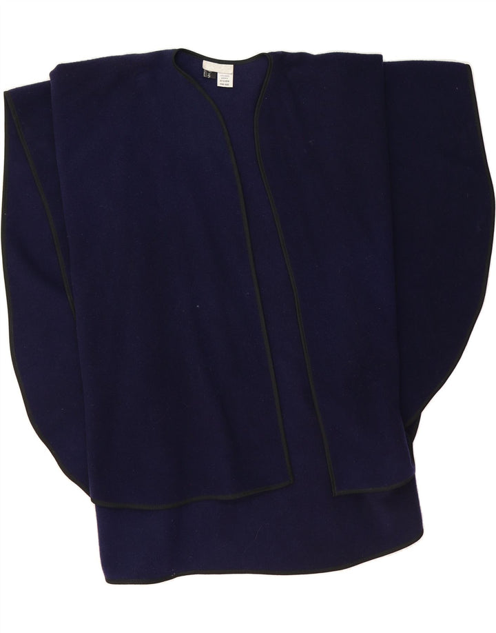 VINTAGE Womens Poncho Coat One Size Navy Blue Wool Vintage Vintage and Second-Hand Vintage from Messina Hembry 