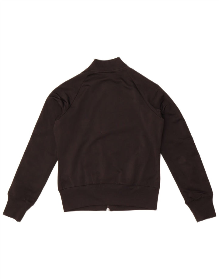 Adidas Mujer Crop Chándal Top Chaqueta IT 44 Medio Negro Poliéster