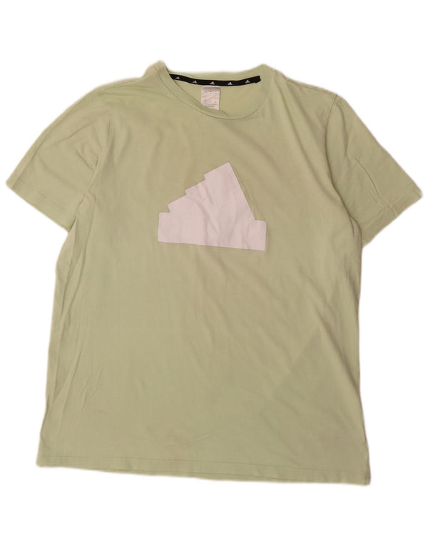 Adidas - Camiseta gráfica para hombre, talla grande, algodón verde