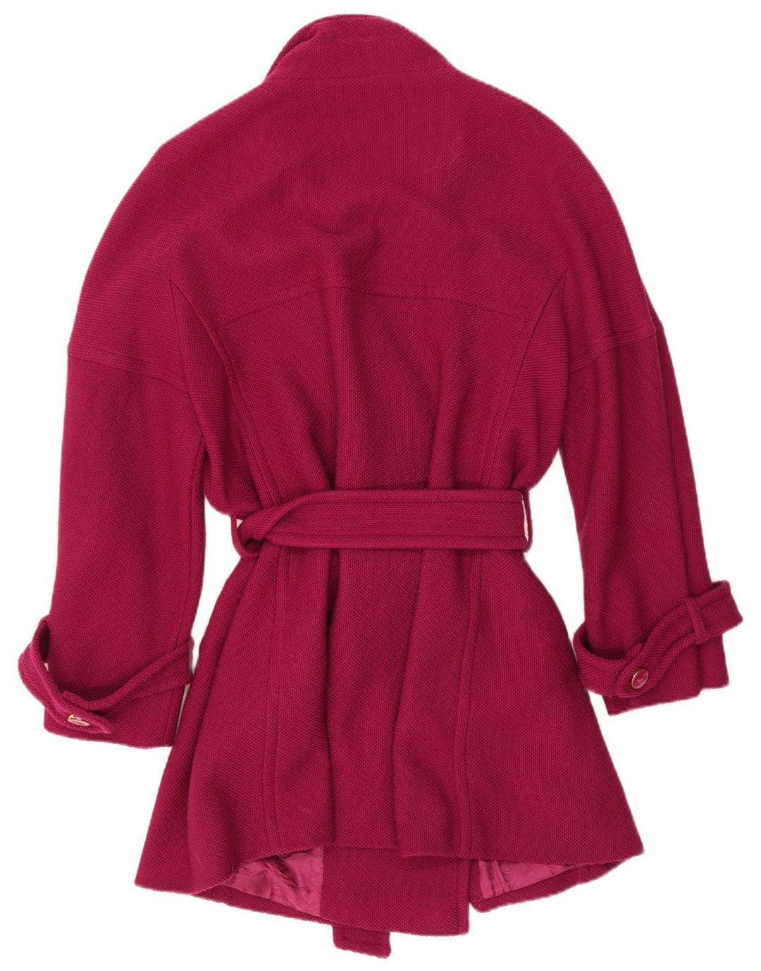 Escada Abrigo cruzado para mujer EU 44 XL Lana virgen violeta