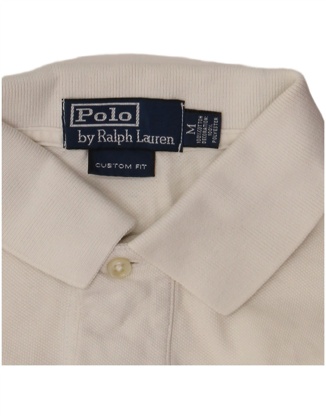 Polo Ralph Lauren Polo de ajuste personalizado con gráfico para hombre de algodón blanco mediano