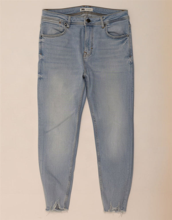 Zara Mens Skinny Cropped Jeans EU 42 Grande W32 L24 Azul
