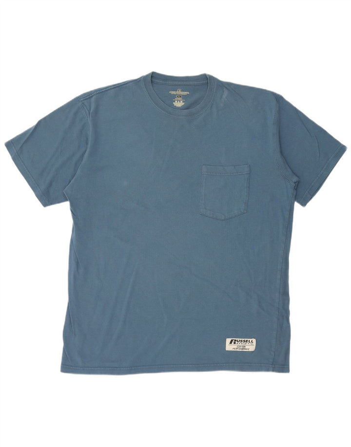Russell Athletic - Camiseta para hombre, talla grande, algodón azul