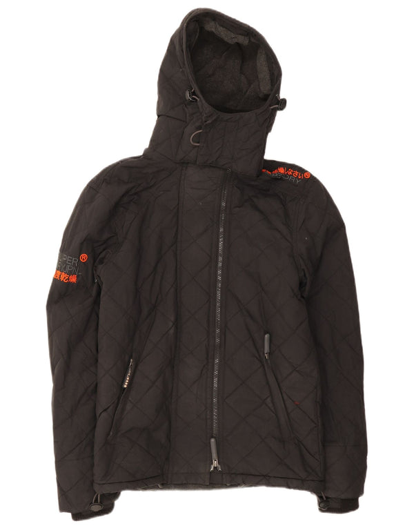 Superdry Chaqueta cortavientos acolchada con capucha Windcheater para hombre UK 34 XS Negro