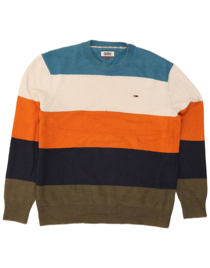Tommy Hilfiger Jersey con Cuello Redondo para Hombre XL Multicolor Rayas