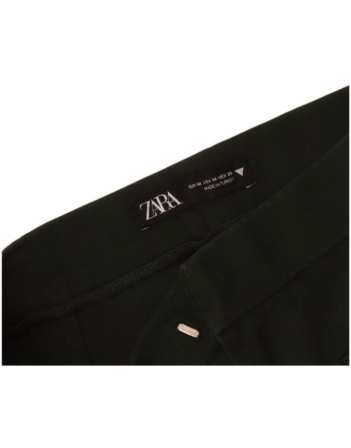 Zara Mujer Pantalón Corto Bootcut Mediano W28 L25 Caqui