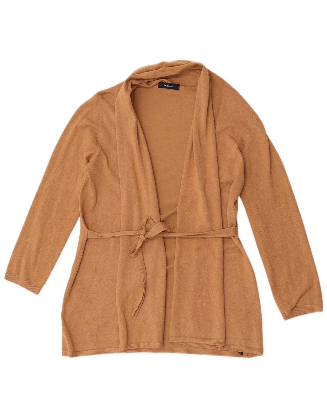 Zara Mujer Cárdigan Suéter UK 42 Viscosa Beige Medio