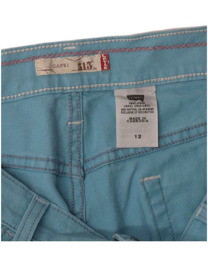 Levi's 515 Capri Jeans para mujer US 12 grande W34 azul algodón clásico
