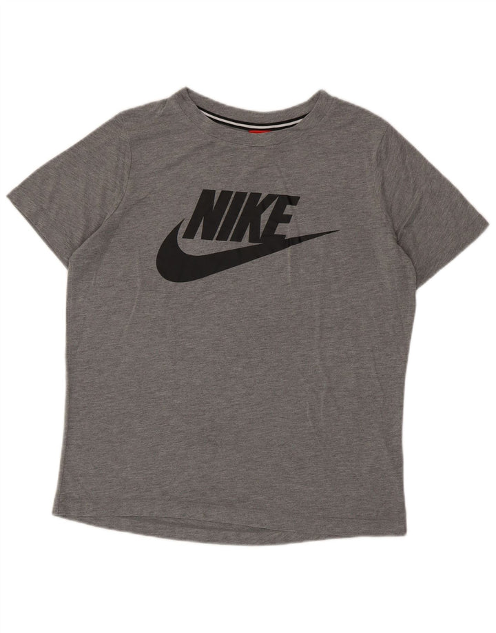 Camiseta NIKE con gráfico gráfico para hombre, parte superior de poliéster gris medio