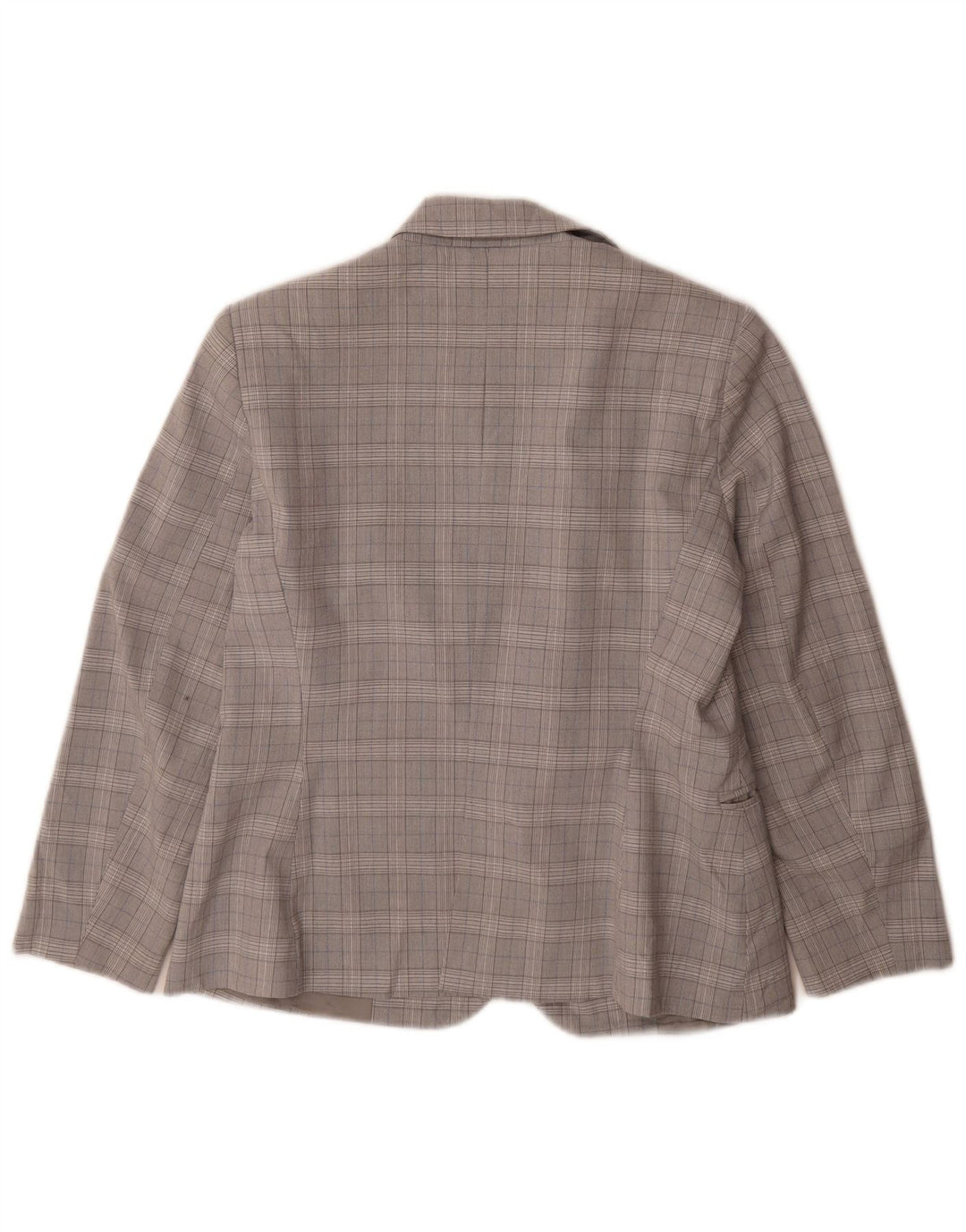 Zara Mujer Chaqueta Blazer De 1 Botón EU 40 Gris Medio Pata De Gallo