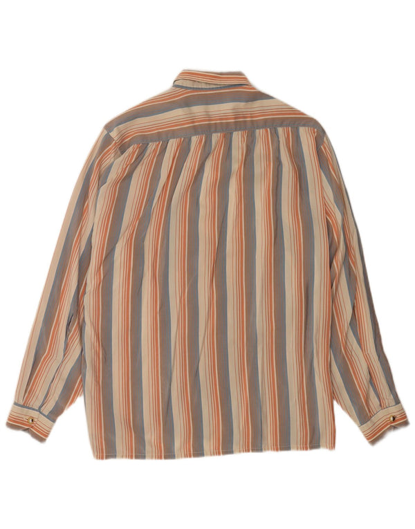 Angelo Santagostino Womens Shirt UK 10 Small Multicoloured Striped