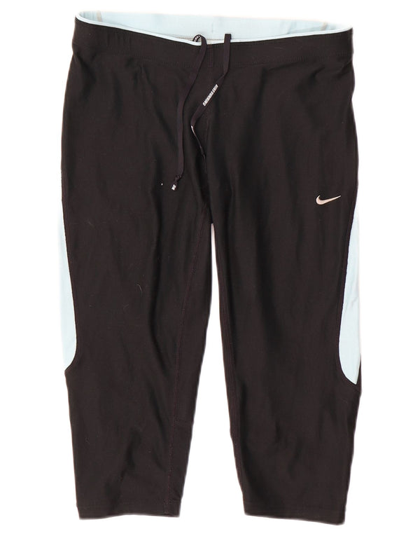 Nike Leggings capri para mujer UK 10 Small Black Colorblock