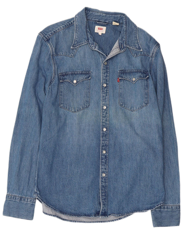 Levi's Hombre Camisa Vaquera De Algodón Azul Medio