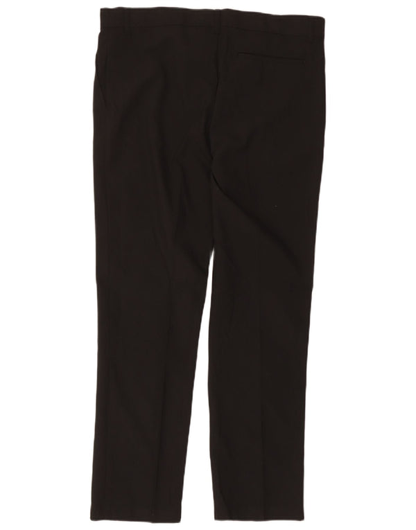 Marks & Spencer Pantalones de traje rectos para niños 15-16 años W34 L29 Negro