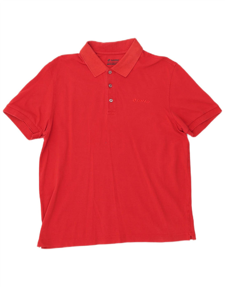 LOTTO Polo Hombre Algodón Rojo Medio