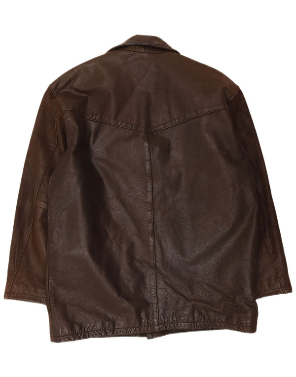Pointers Chaqueta de cuero para hombre UK 40 Large Brown