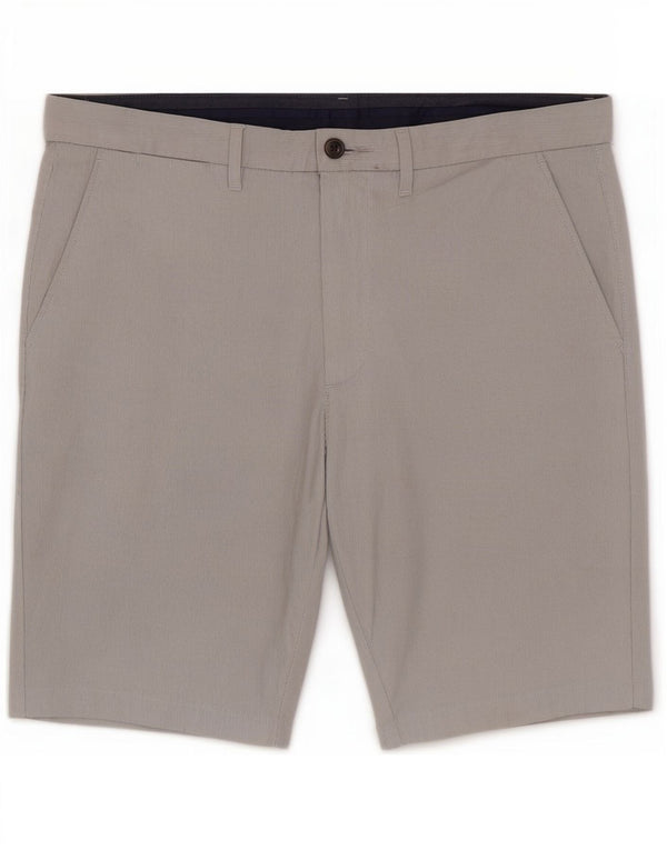 Marks & Spencer Pantalones cortos chinos para hombre W32 Algodón a rayas gris medio