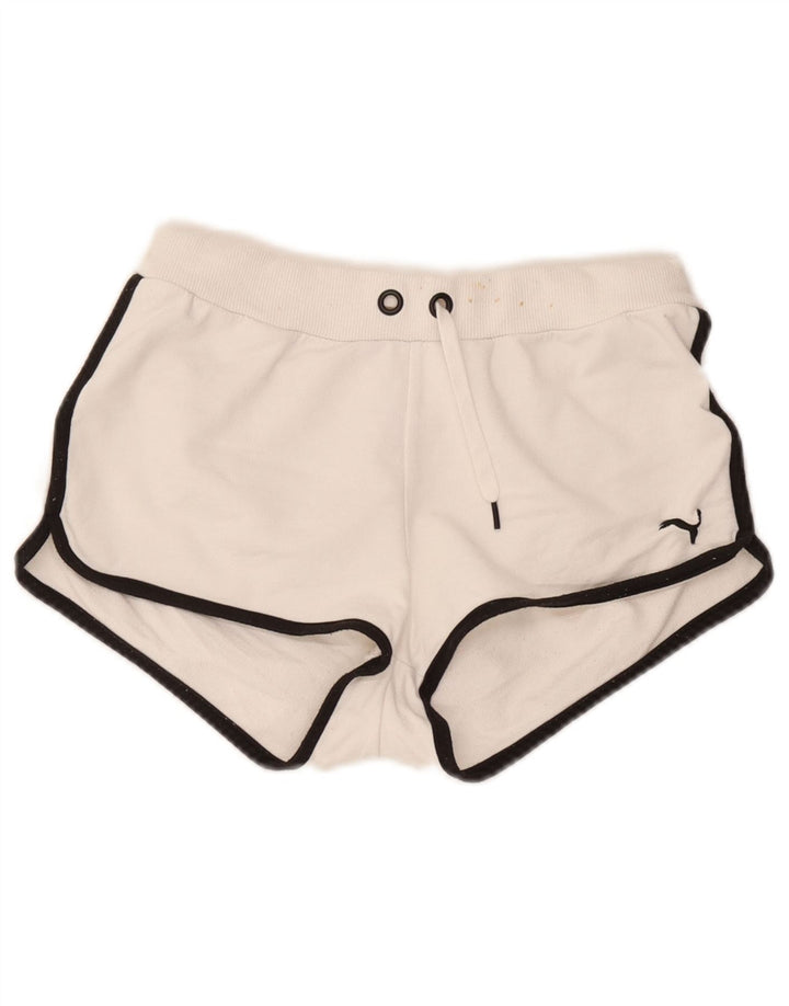 Puma Pantalones cortos deportivos para mujer UK 10 Small White