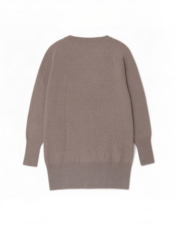 Zara - Cárdigan largo para mujer, talla 40, algodón gris pequeño