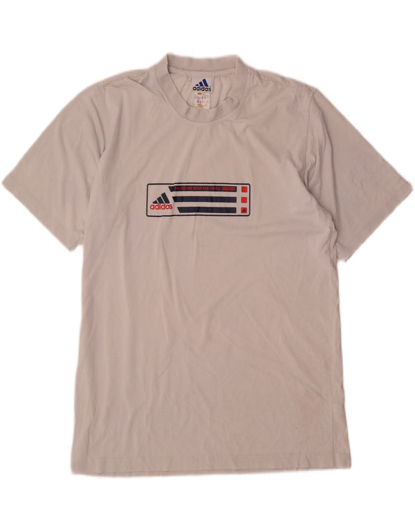 Adidas Camiseta gráfica para hombre Top UK 36/38 Small White Cotton