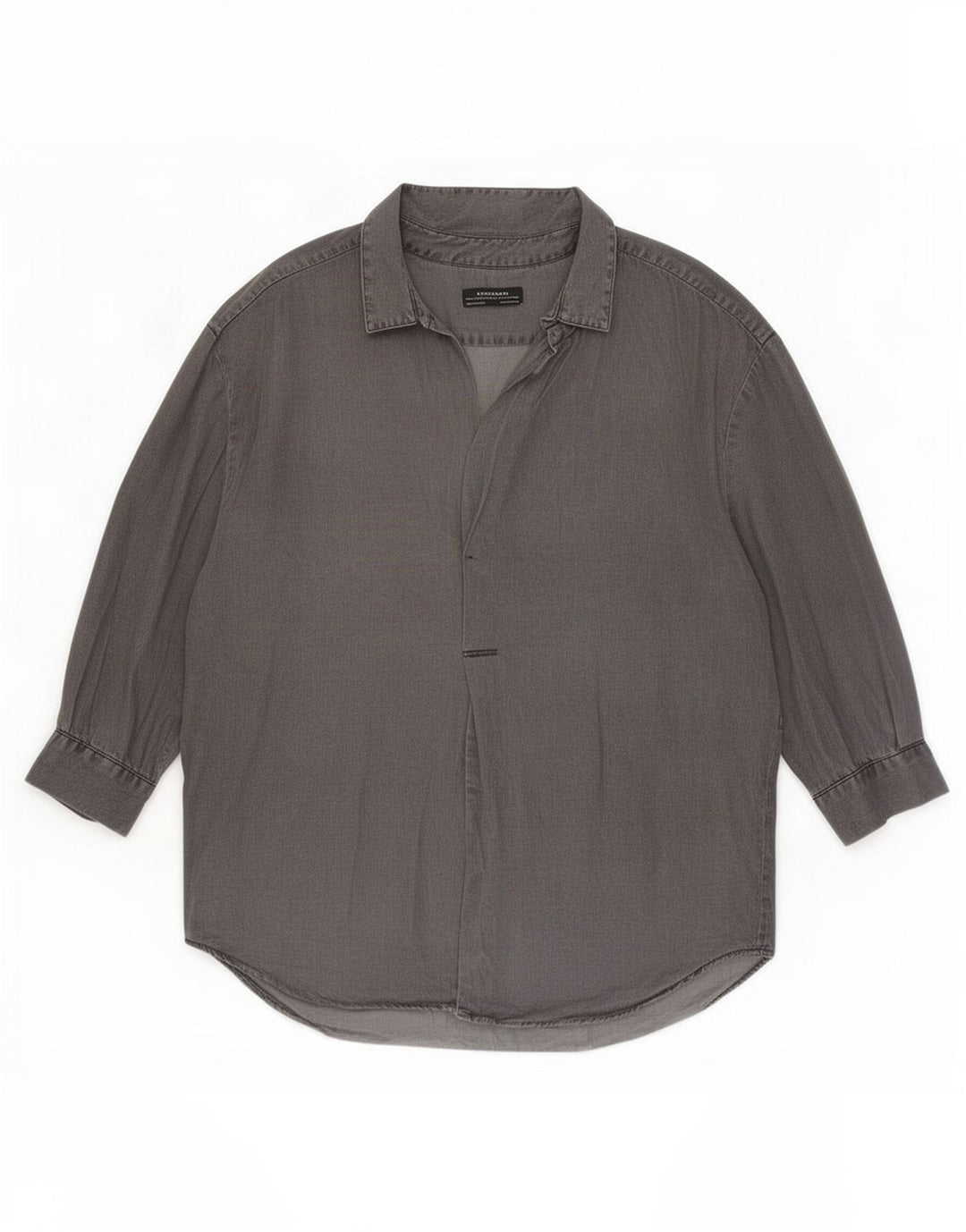 Zara Camisa tipo jersey de manga 3/4 de gran tamaño para mujer Reino Unido 46 Lyocell gris grande