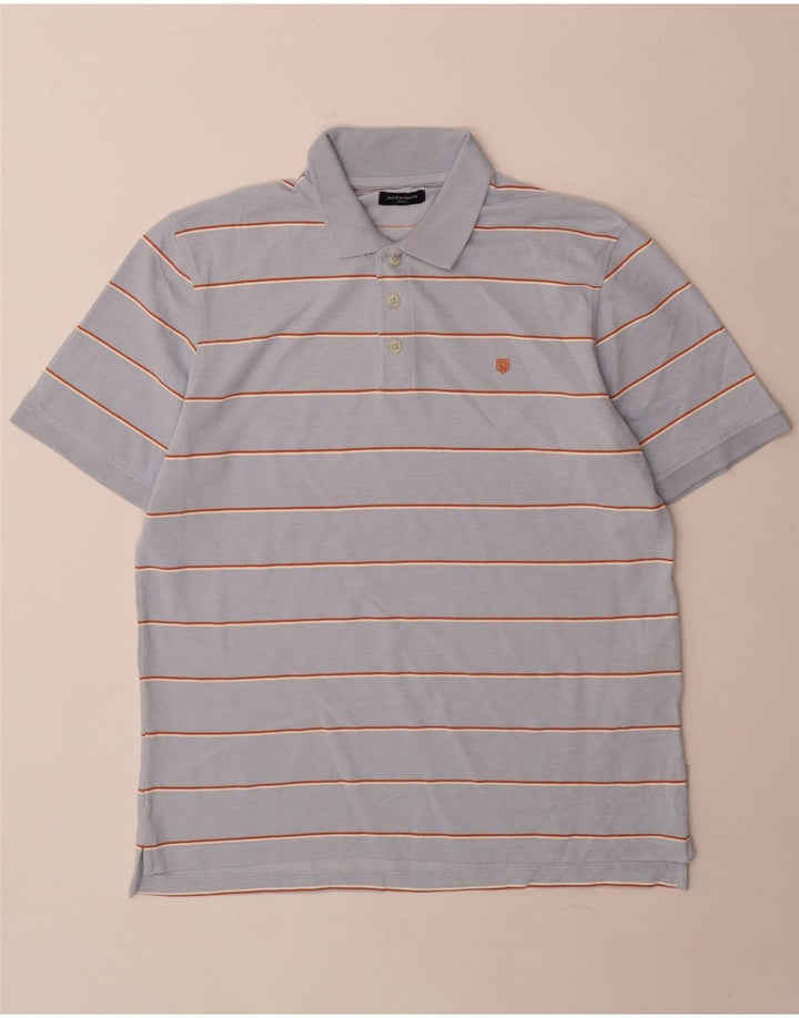 Polo Jack & Jones Hombre De Algodón A Rayas Azul Medio