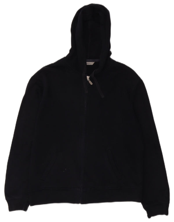 Marks & Spencer Sudadera con capucha y cremallera para mujer UK 12 Medium Azul marino Algodón
