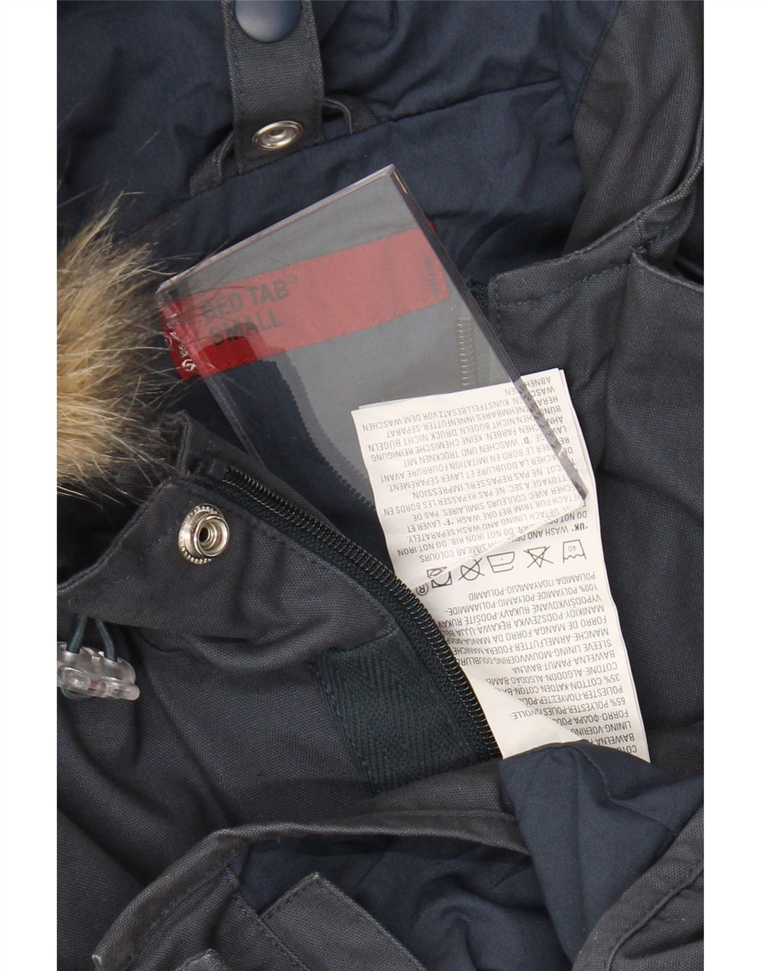 Levi's Parka con capucha para hombre UK 36 Small Algodón azul marino