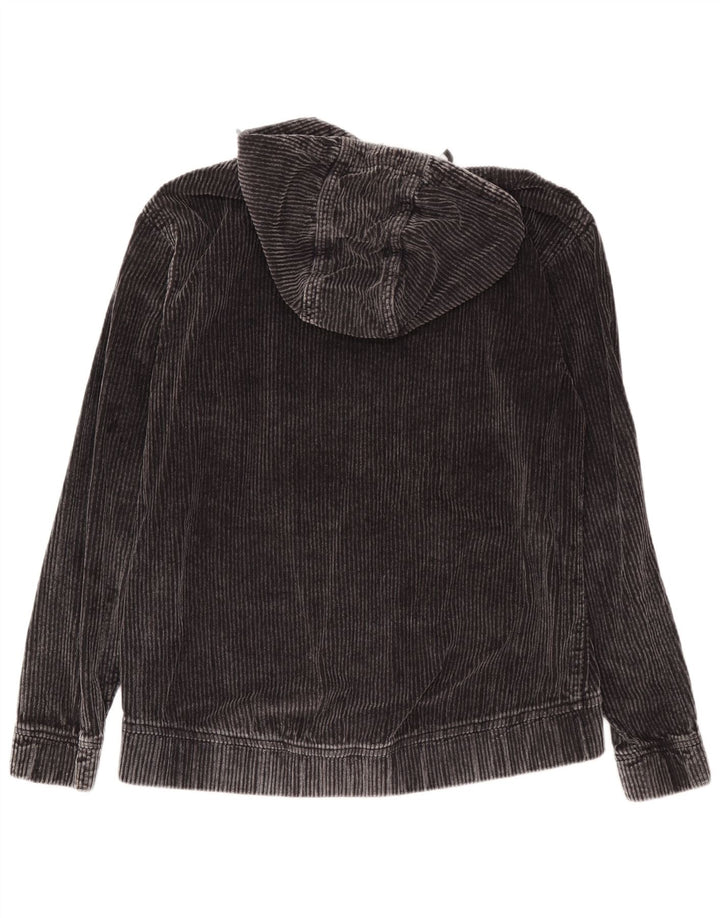 Zara Hombre Sudadera Con Capucha Jersey Gris Medio Algodón