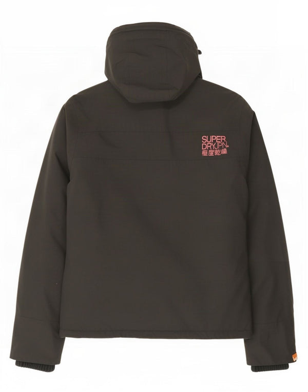 Superdry Chaqueta Cortavientos Con Capucha Para Mujer UK 44 Nylon Gris Medio