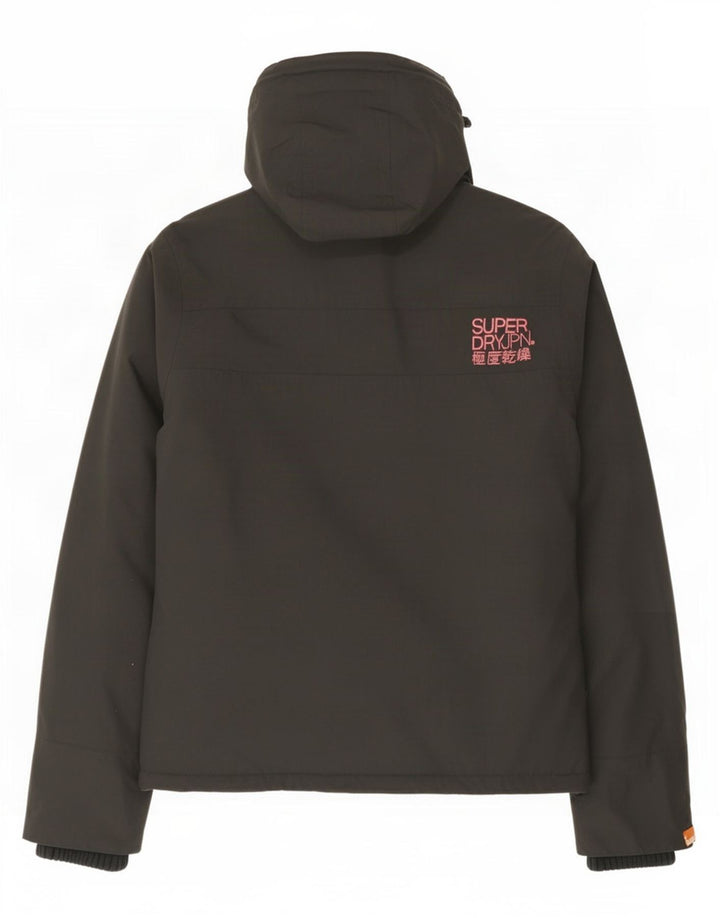 Superdry Chaqueta Cortavientos Con Capucha Para Mujer UK 44 Nylon Gris Medio