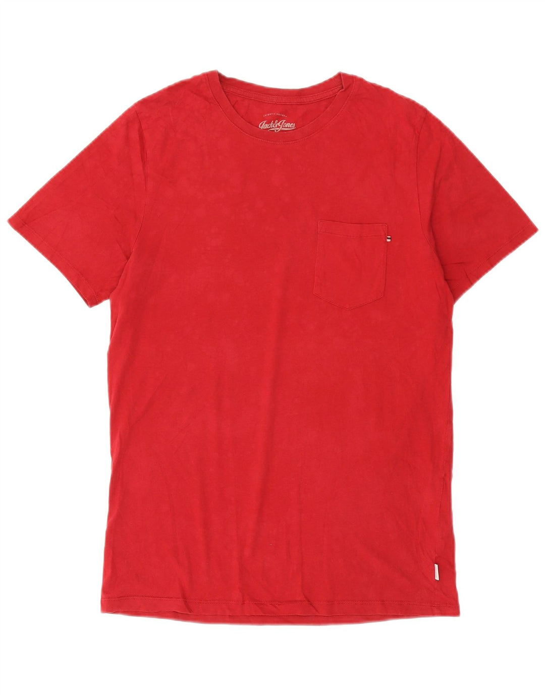 Jack & Jones Hombre Slim Fit Camiseta Top Medium Rojo Algodón