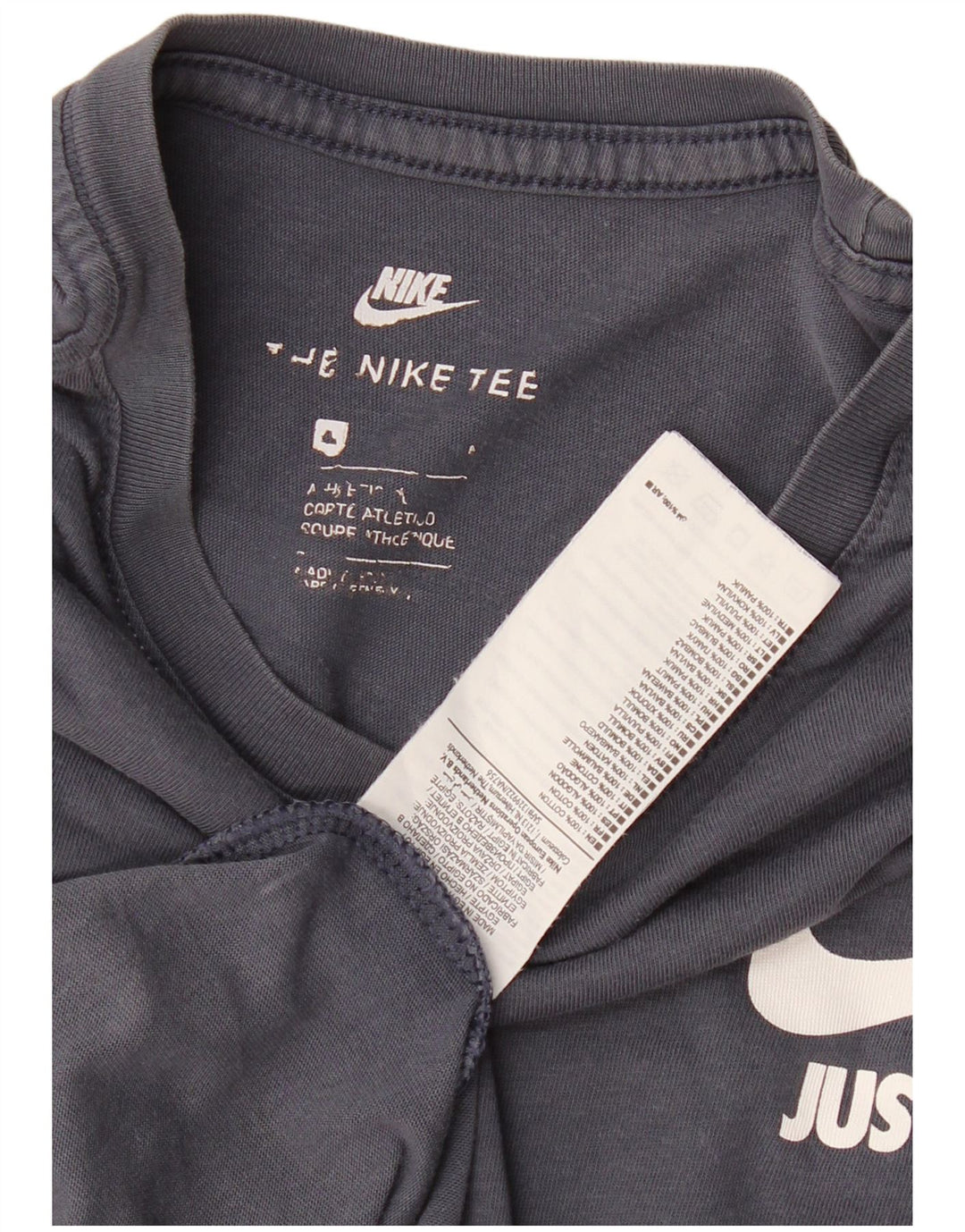 Nike - Camiseta gráfica para hombre, talla grande, algodón azul marino
