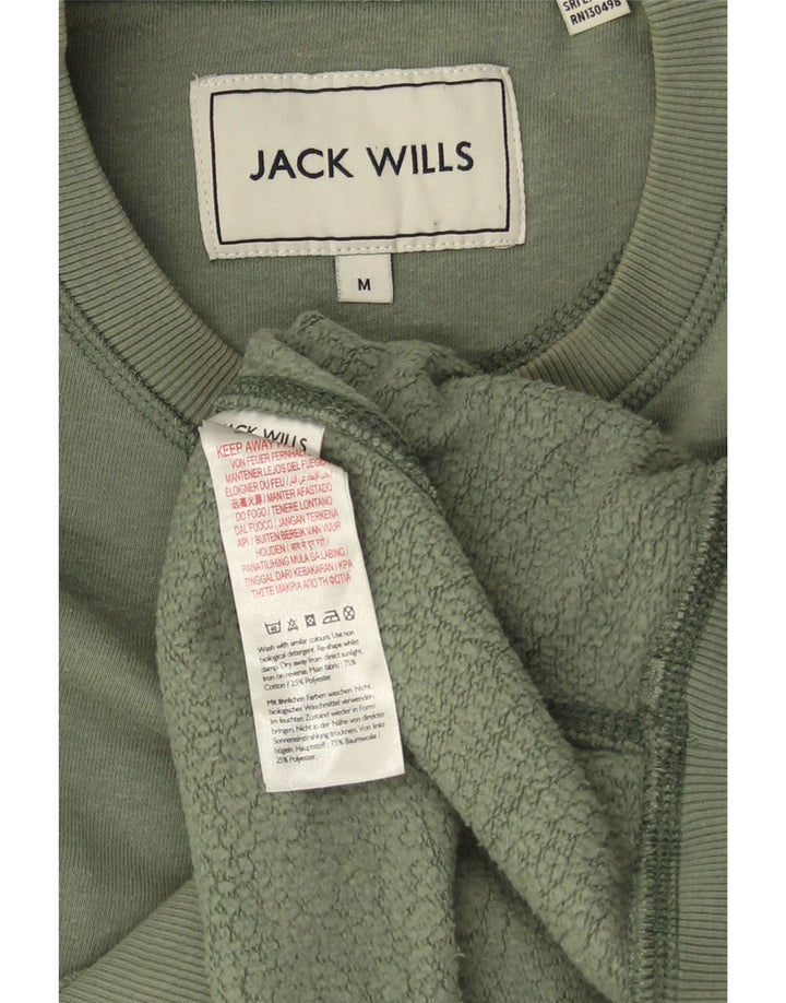 JACK WILLS Hombre Sudadera Jumper Medium Khaki Algodón