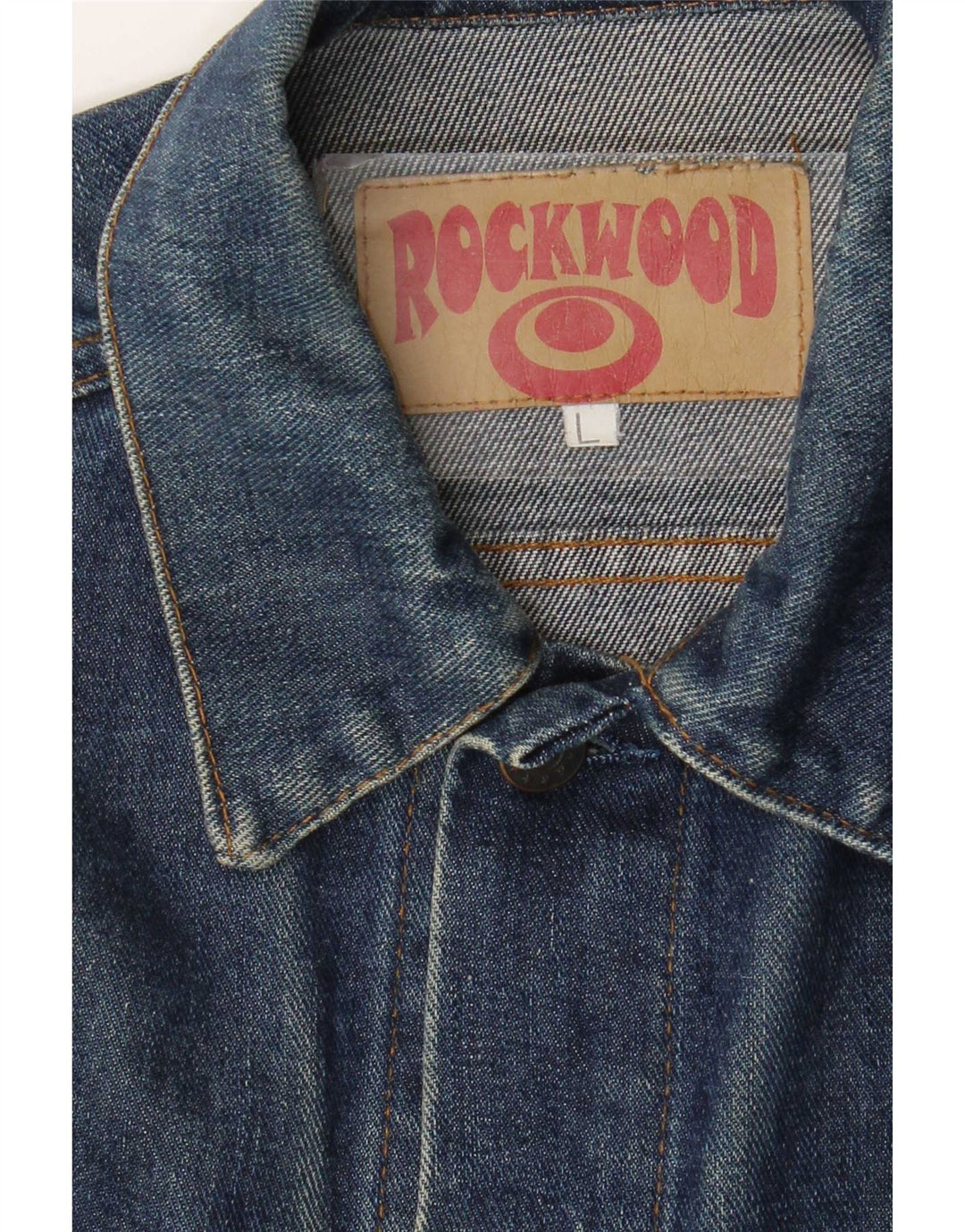 Vintage hombres chaqueta de mezclilla Reino Unido 40 grande azul marino